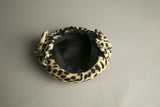 Vintage Toque Hat Cheetah Velvet Animal Print Millinery