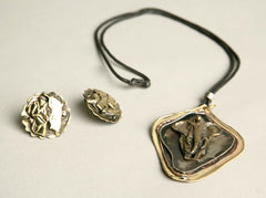 Handcrafted Wild Elephant Jewelry Set - Necklace & Earrings: Artisanal Treasure from Ohio Art Fair