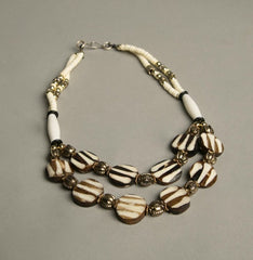 Ethnic Beaded Necklace Tribal Vintage Jewelry