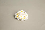 Daisy Flower Brooch Pin White Yellow Plastic Petals Vintage Jewelry