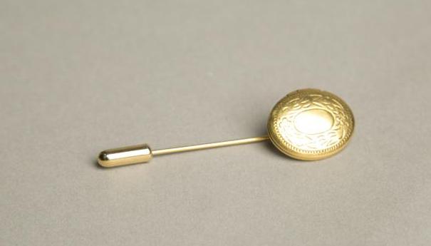 Hatpin Vintage Jewelry Rare Golden Locket Hat Pin