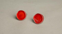Vintage Cuff Link Translucent Acrylic Resin Red Unisex Plastic Accessory