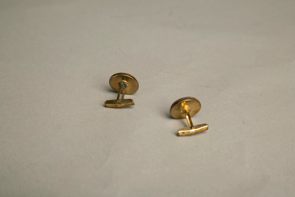 Vintage Cuff Link American Eagle Bird Unisex Leather Accessory