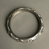 Ethnic Vintage Jewelry Milk White Bangle Bracelet Silver Ornaments