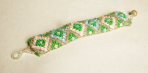 Dazzling Handmade Jewelry Heavy Beaded Bracelet Wonderful Craftsmanship