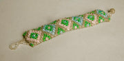 Dazzling Handmade Jewelry Heavy Beaded Bracelet Wonderful Craftsmanship