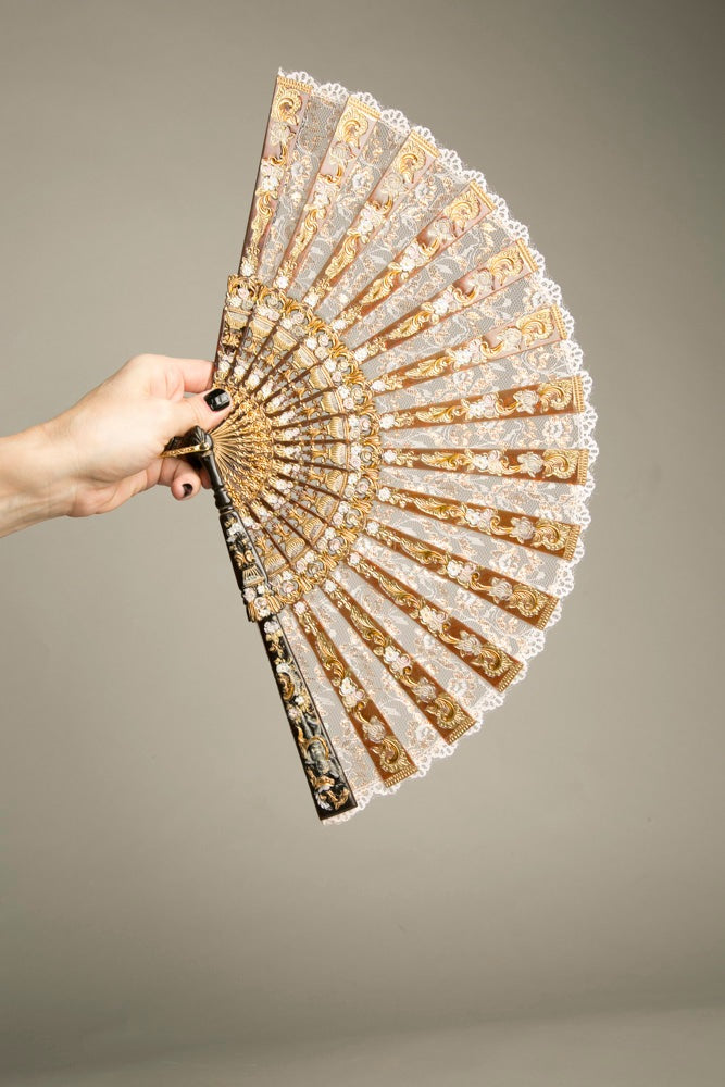 Antique Fan Spectacular articulated Hand held fan Accessory