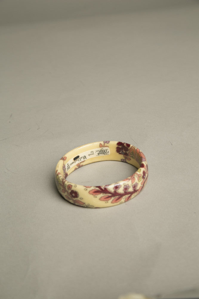 Brandt Design Valdrome Floral Bangle Bracelet Vintage Jewelry