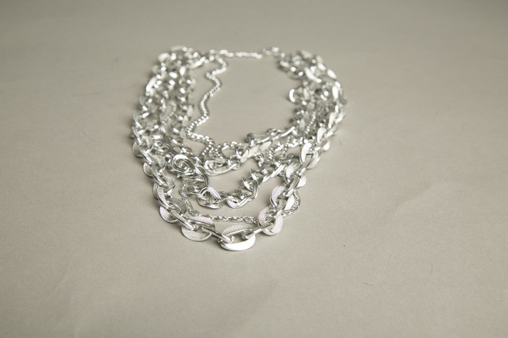 Silver Chain Link Necklace Vintage Jewelry made in Germany