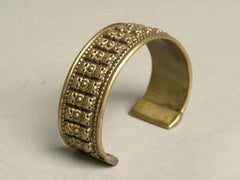Brass Cuff Bracelet Ethnic Vintage Jewelry