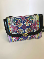 Sharif Designs Hand-Painted Floral Leather Handbag: A Fusion of Artistry and Functionality