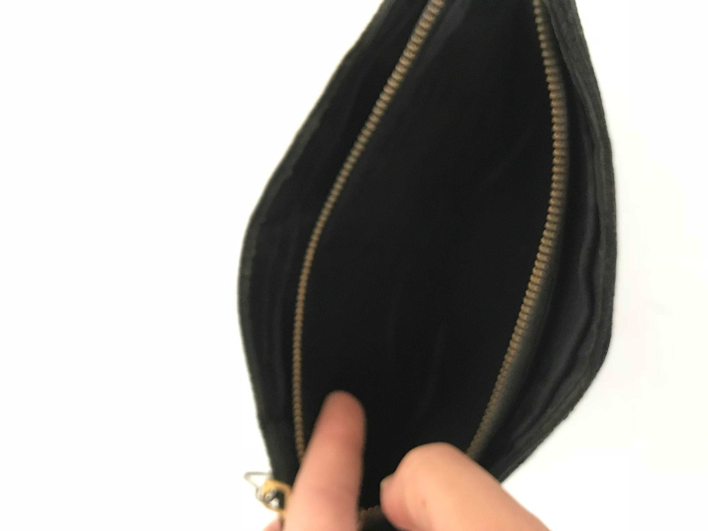 Black Yarn Coil Clutch Bag Vintage Accessories