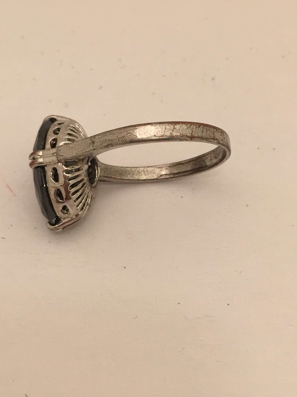 Black Solitaire Cocktail Ring