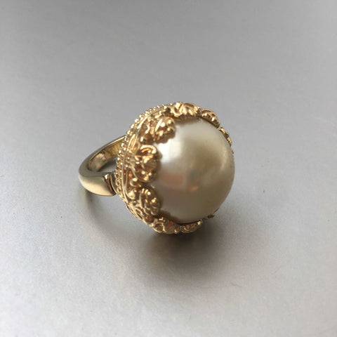 Big Pearl Cocktail Ring