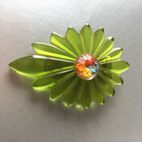 Bakelite Prystal Floral Dress Clip - A Rare Early-20th Century Vintage Treasure