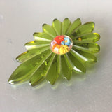 Bakelite Prystal Floral Dress Clip - A Rare Early-20th Century Vintage Treasure