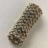 Bold Faux Diamond Rhinestones Expandable Bracelet Vintage Jewelry