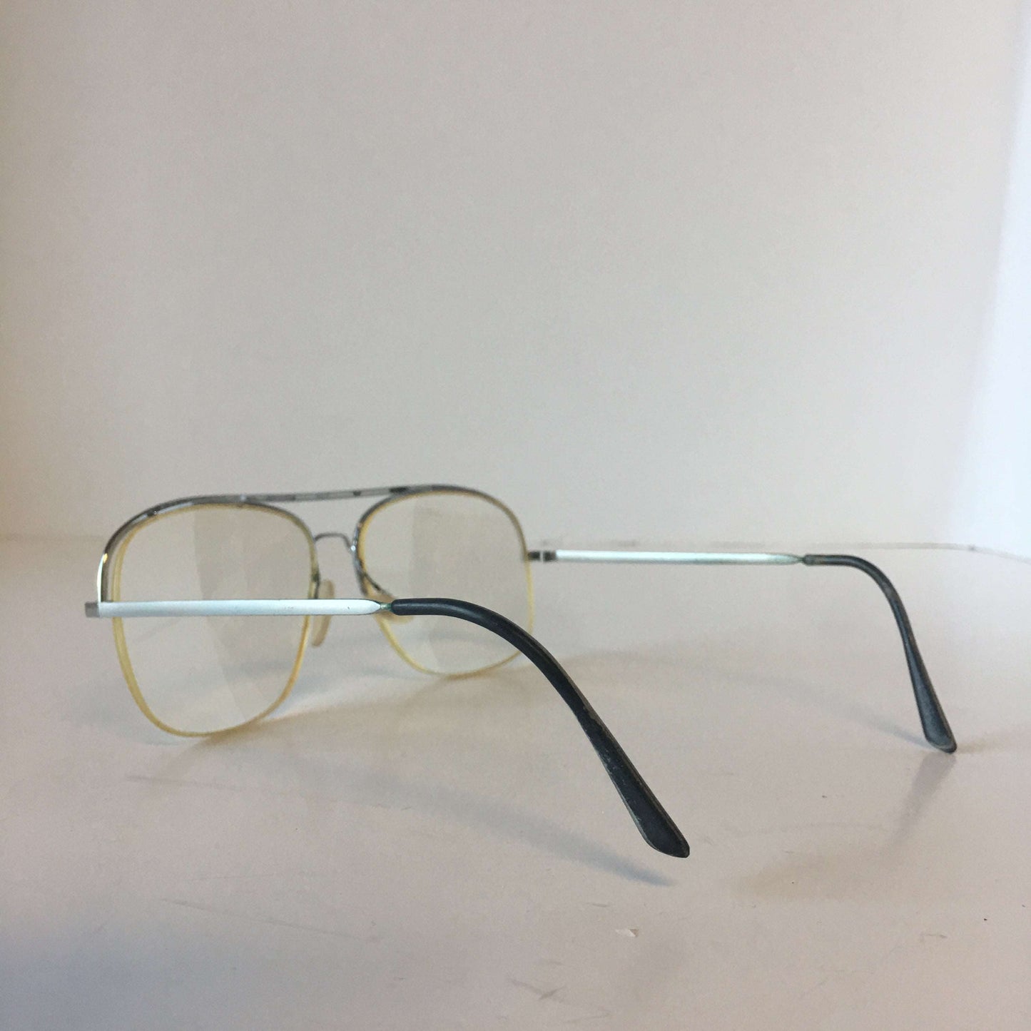Retro Chic: Authentic Vintage Eyewear with Silver Metal Frame