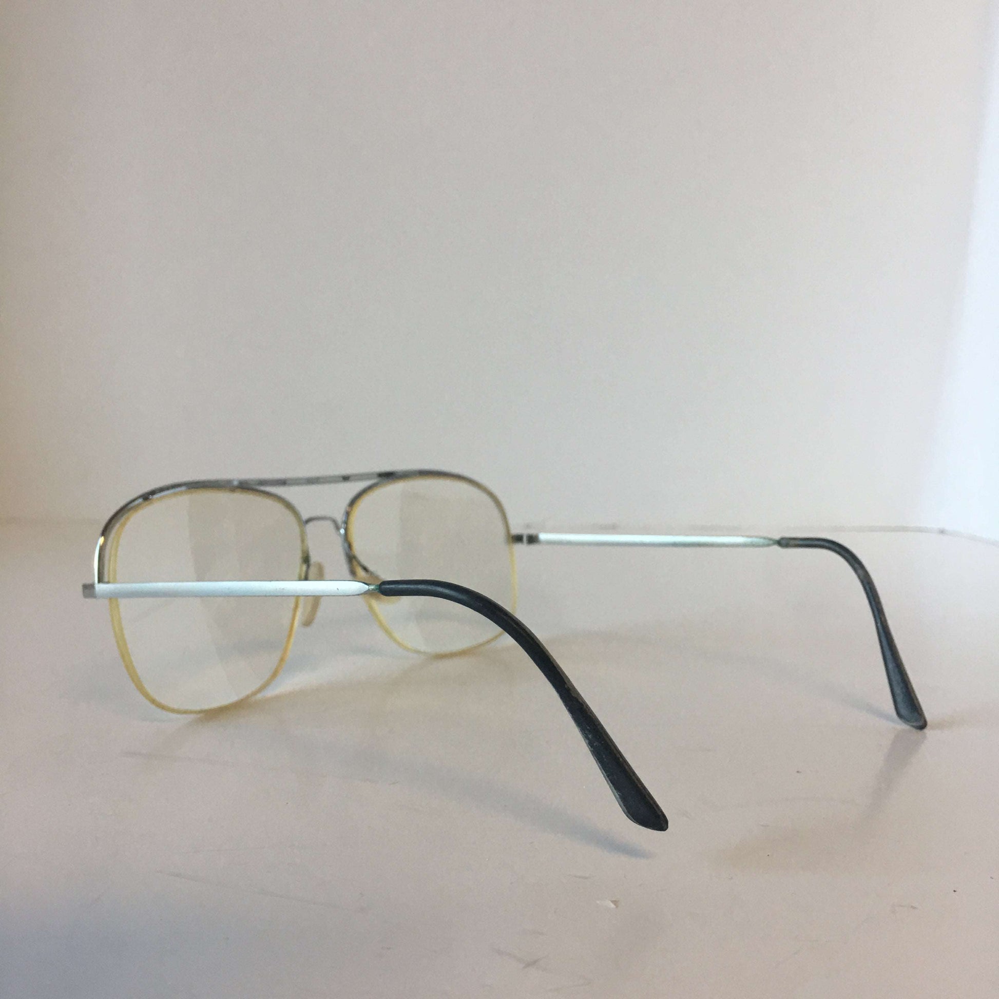 Retro Chic: Authentic Vintage Eyewear with Silver Metal Frame