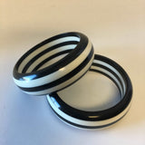 Black and White Striped Bangle Bracelet Contemporary Jewelry