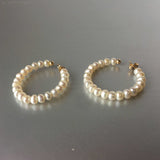 Classic Beaded Hoop Earrings - Contemporary Sustainable Jewelry