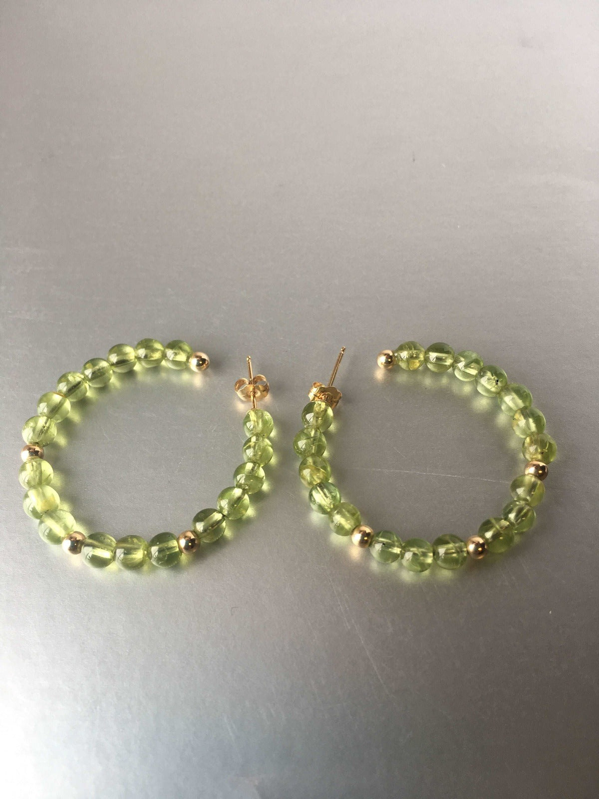 Classic Beaded Hoop Earrings - Contemporary Sustainable Jewelry