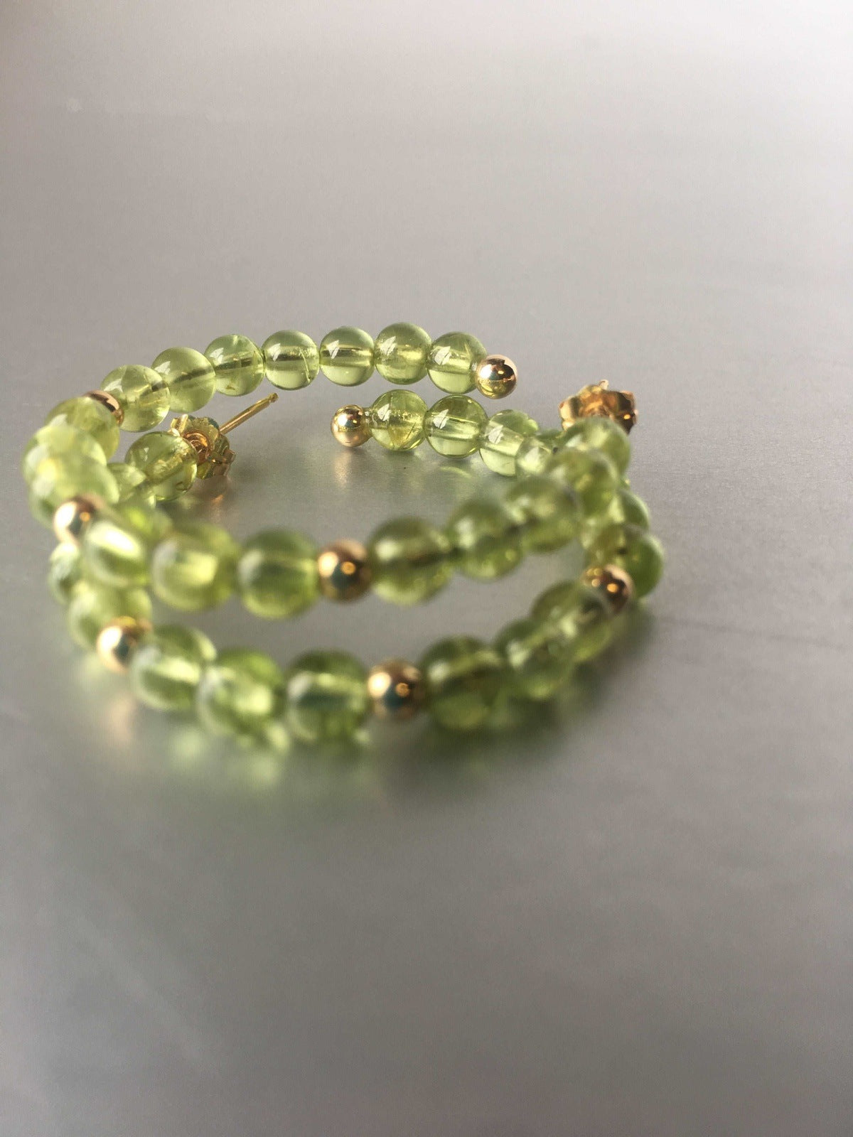 Classic Beaded Hoop Earrings - Contemporary Sustainable Jewelry