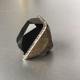 Black Bold Cocktail Ring Vintage Jewelry