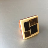 Havana Collection Colors & Patterns Squares Big Bold Ring