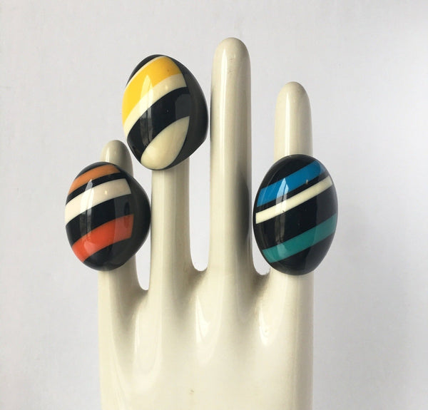 Havana Collection Colors & Patterns Stripes Big Bold Ring