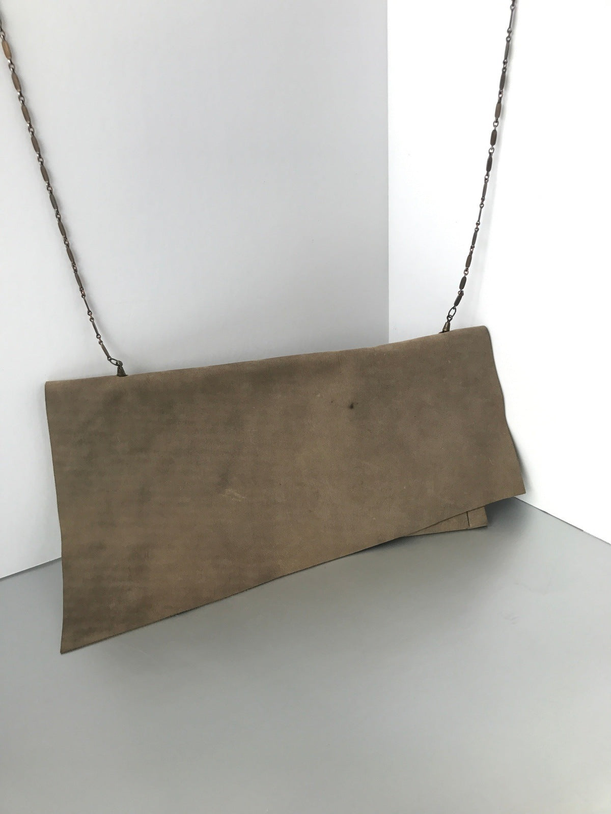 Gilbert & Leona Abstract Suede Bag Handmade Vintage Accessory