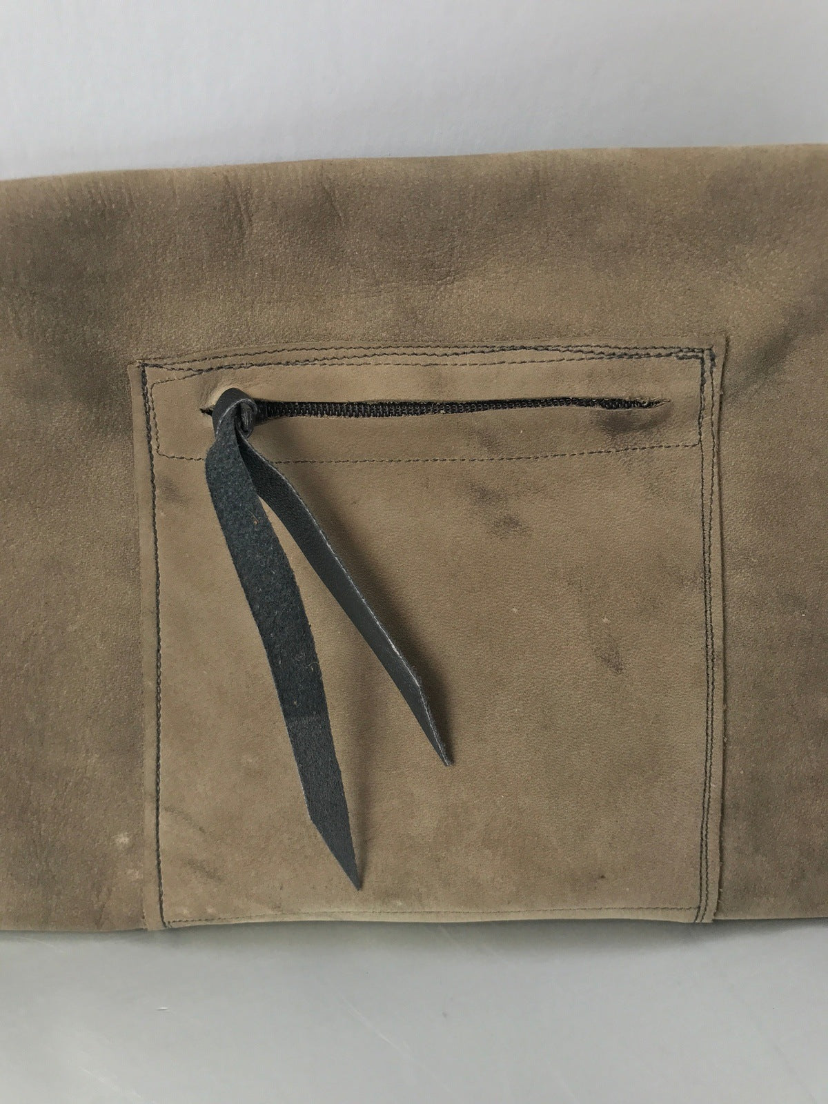 Gilbert & Leona Abstract Suede Bag Handmade Vintage Accessory