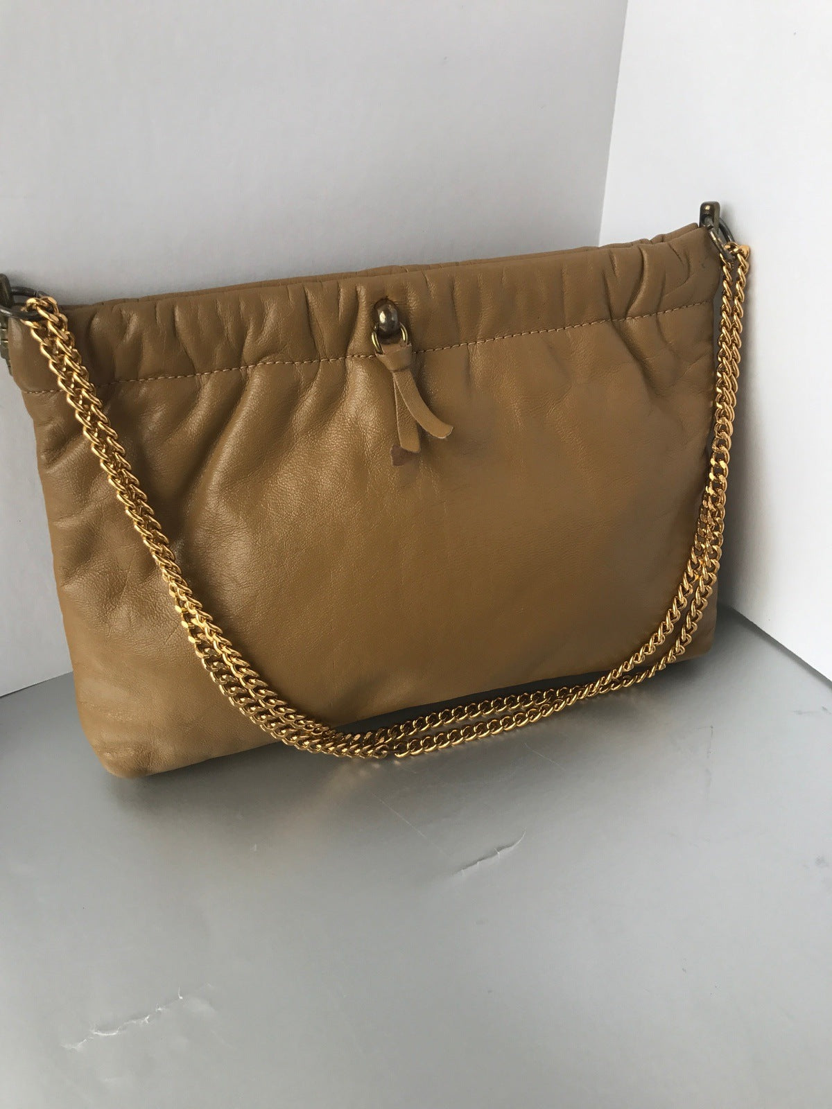 Dijon Tan Gloves and Bag Vintage Accessories Set