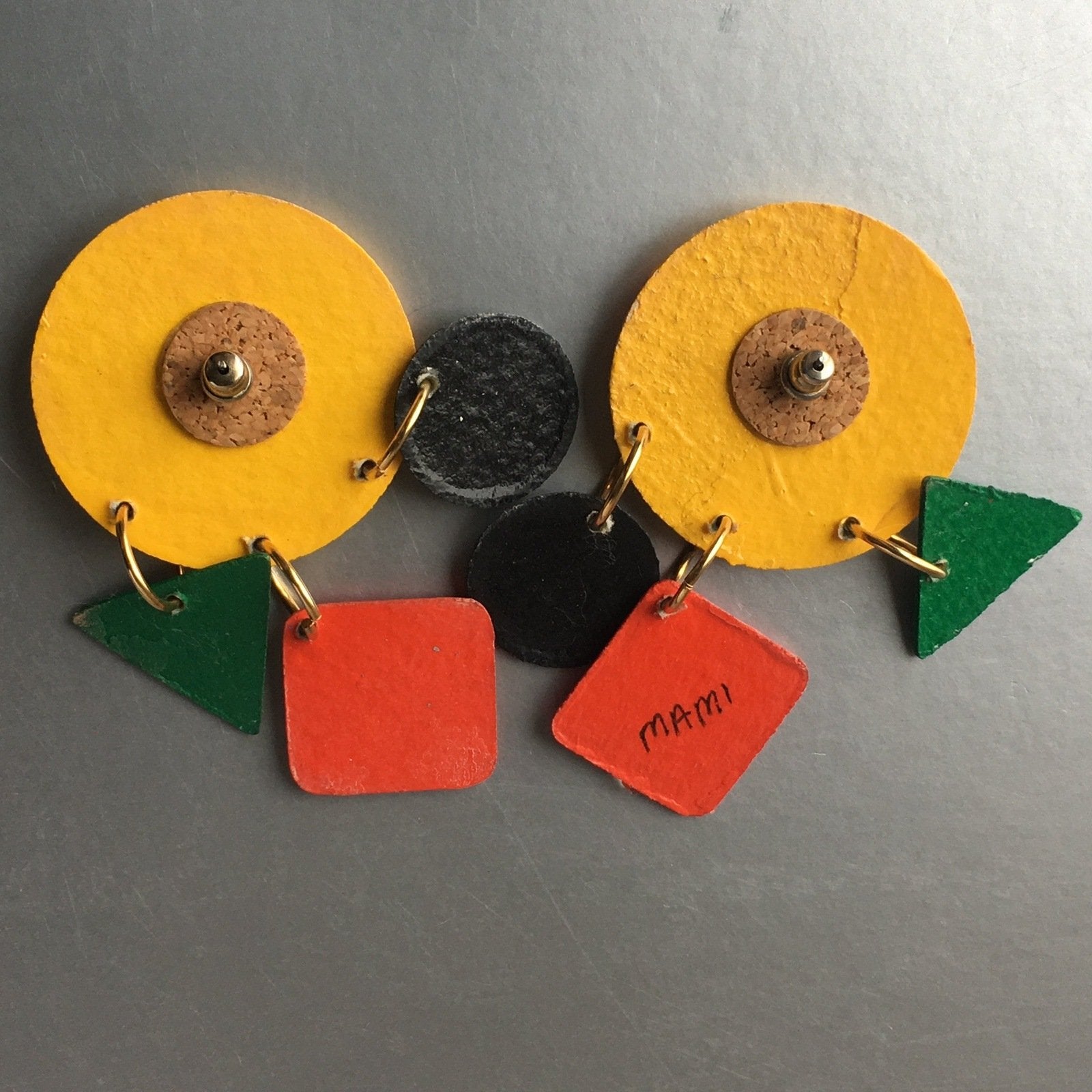 Mami Abstract Colorful Handmade Earrings Vintage Jewelry