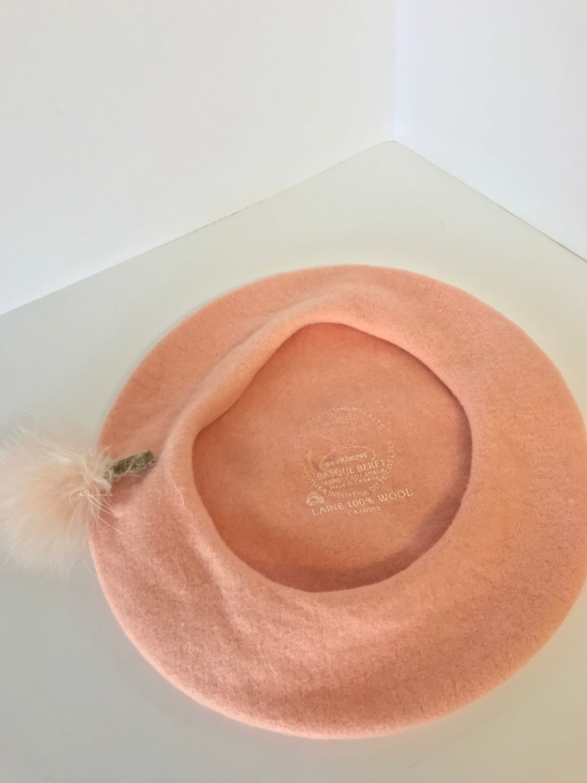 Parkhurst Pink Beret Wool Hat Vintage Accessories