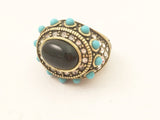 Heidi Daus Jewelry Swarovski Crystal Turquoise Onyx Ring