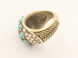 Heidi Daus Jewelry Swarovski Crystal Turquoise Onyx Ring