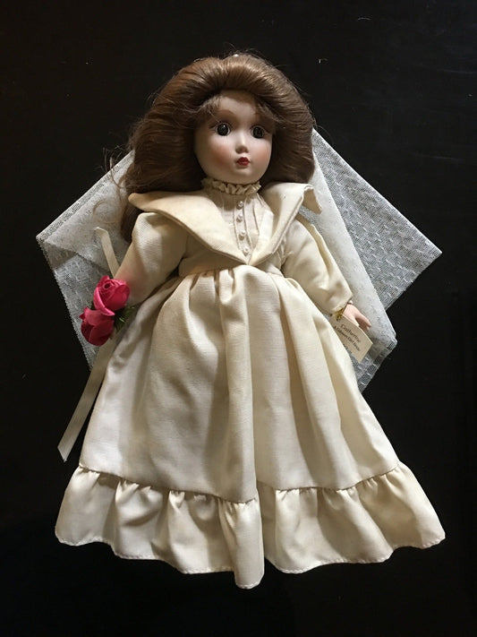 Catherine A Gibson Girl Bride Ceramic Doll Vintage Toy Decor
