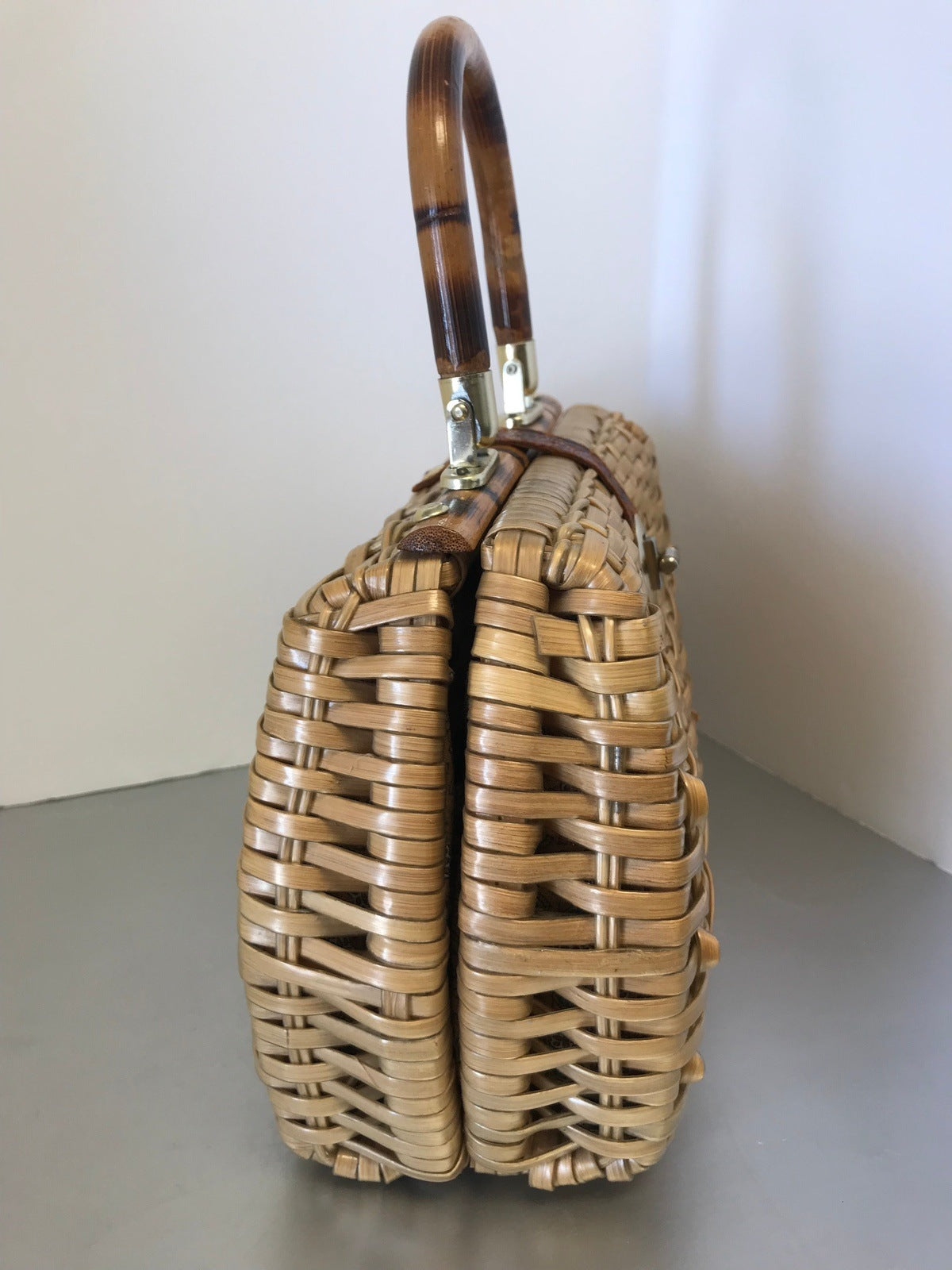 Wicker Basket Purse Bag Vintage Accessories