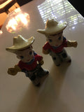 Cowboy Novelty Western Figural Salt and Pepper Shakers Set