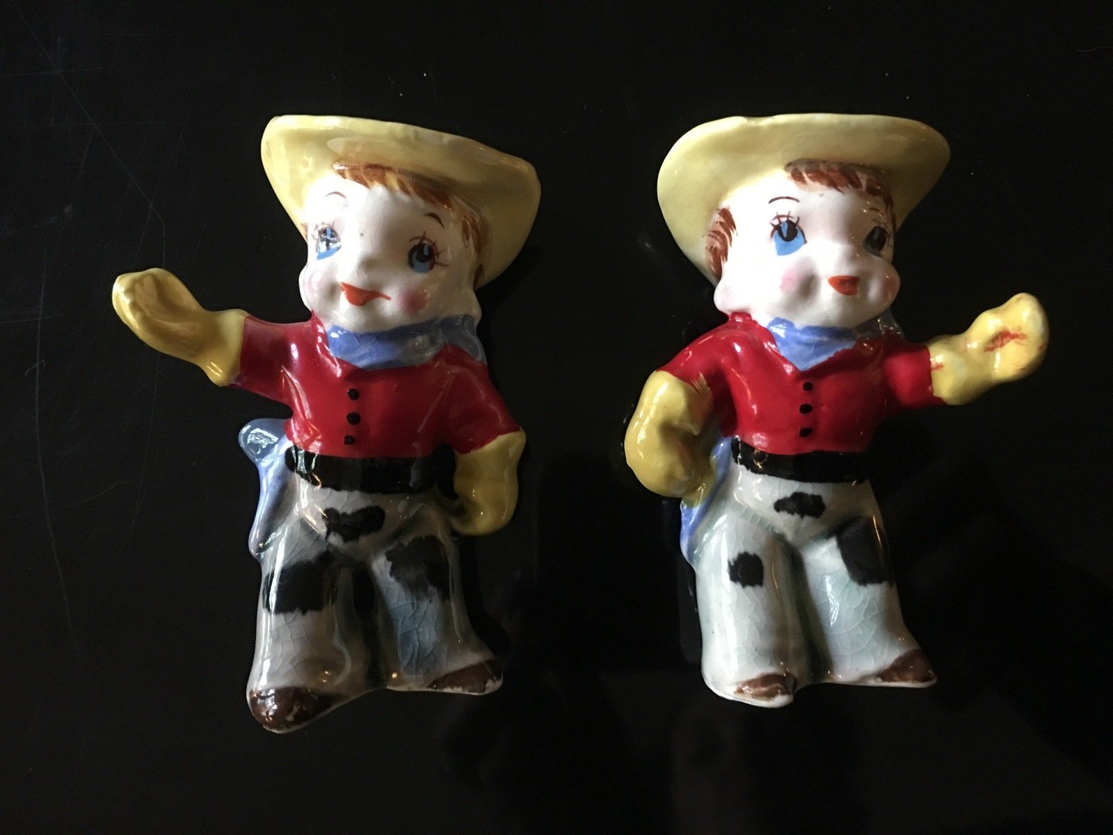 Cowboy Novelty Western Figural Salt and Pepper Shakers Set