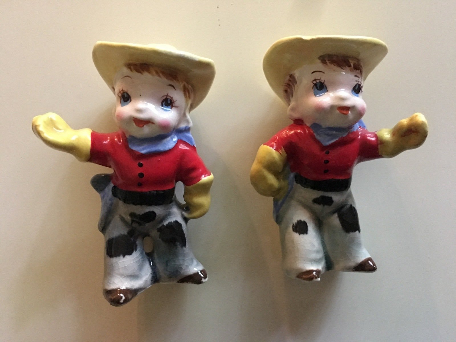 Cowboy Novelty Western Figural Salt and Pepper Shakers Set