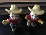 Cowboy Novelty Western Figural Salt and Pepper Shakers Set