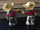 Cowboy Novelty Western Figural Salt and Pepper Shakers Set