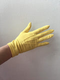 Yellow Nylon Gloves Vintage Accessory