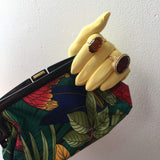 Yellow Nylon Gloves Vintage Accessory