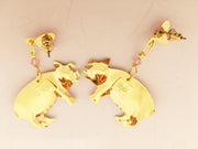 Lunch at the Ritz Earrings Pink Pigs Whimsical Jewelry