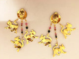 Lunch at the Ritz Earrings Kitty Cat Kitties Whimsical Jewelry