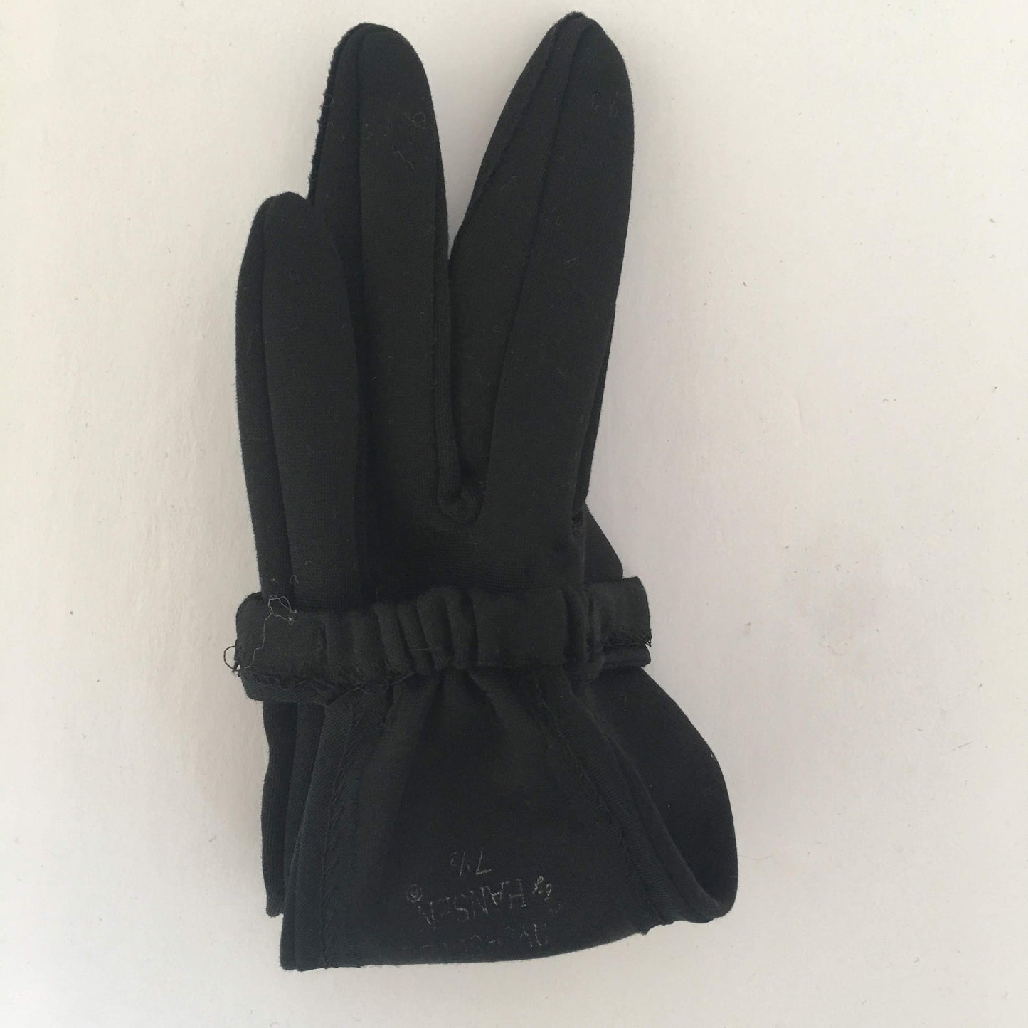 Hansen Black Thumbless Gloves Vintage Accessory