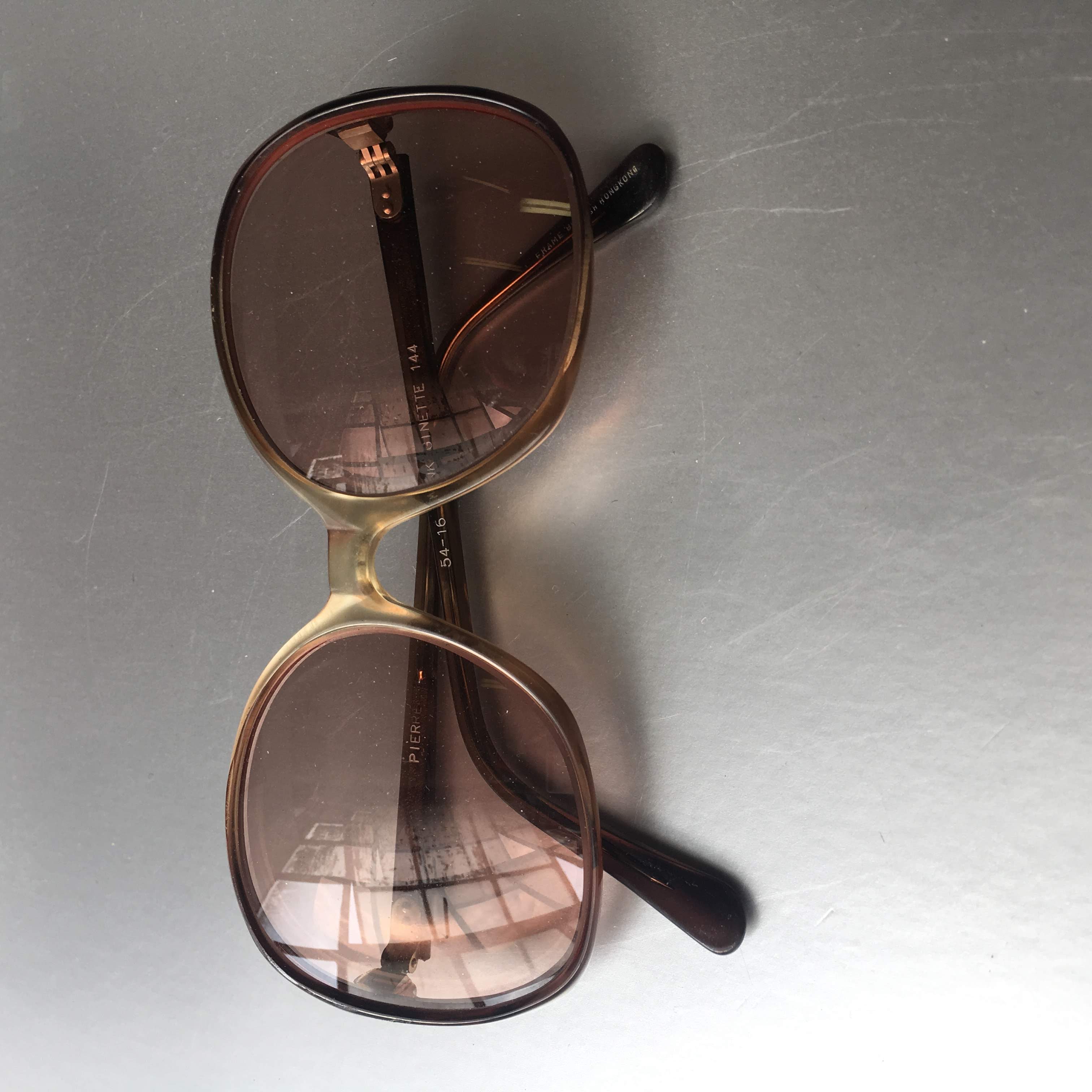 Pierre Cardin Brown Sunglasses Vintage Accessory Eyewear